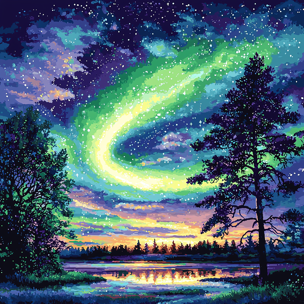 Georges Seurat Inspired Aurora Of Serenity Paint By Number