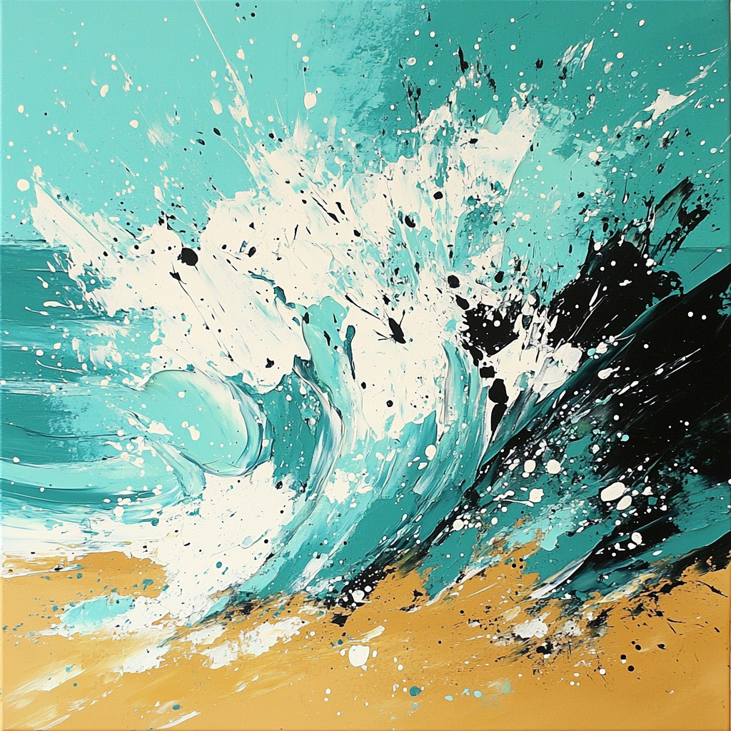 Jackson Pollock Inspired Coastal Spray paint by color