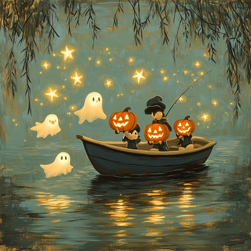 Tale Of The Lantern-Fishing Ducklings DIY paint by numbers