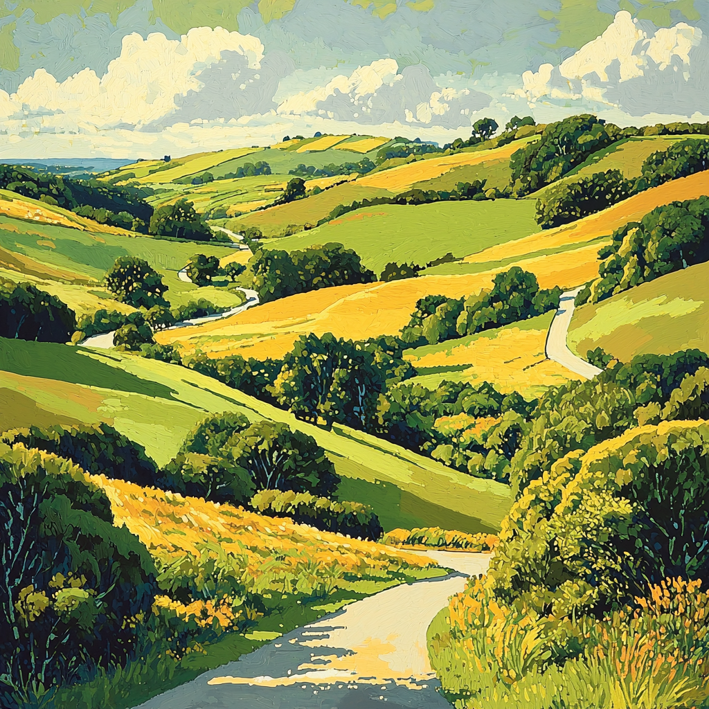 Paul Cézanne Inspired Fields Of Tranquility Numbered Painting Kits