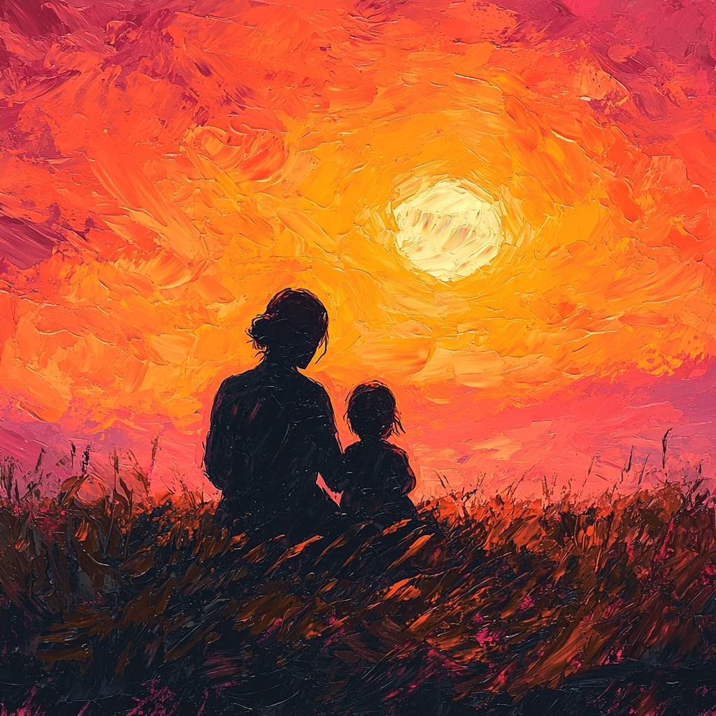 Embracing Sunset DIY Paint By Numbers