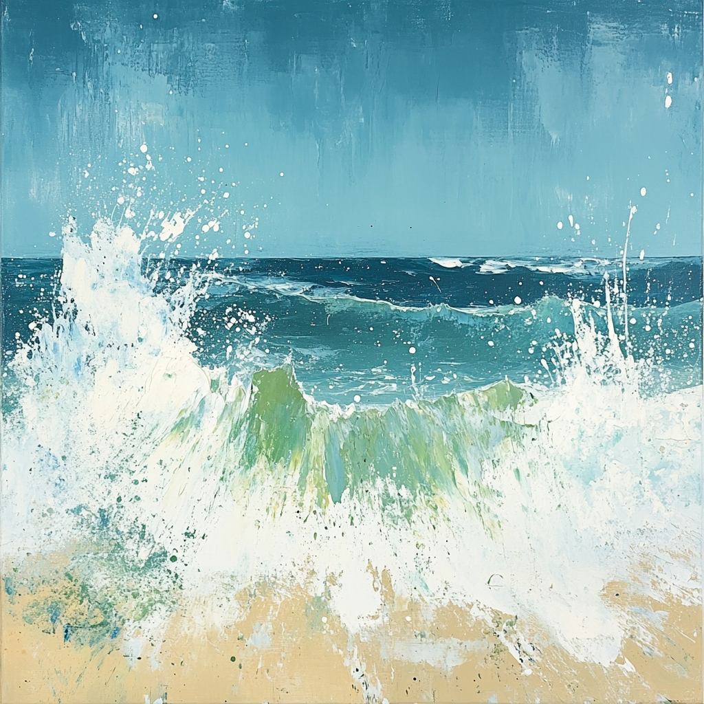 Jackson Pollock Inspired Surf painting number kit