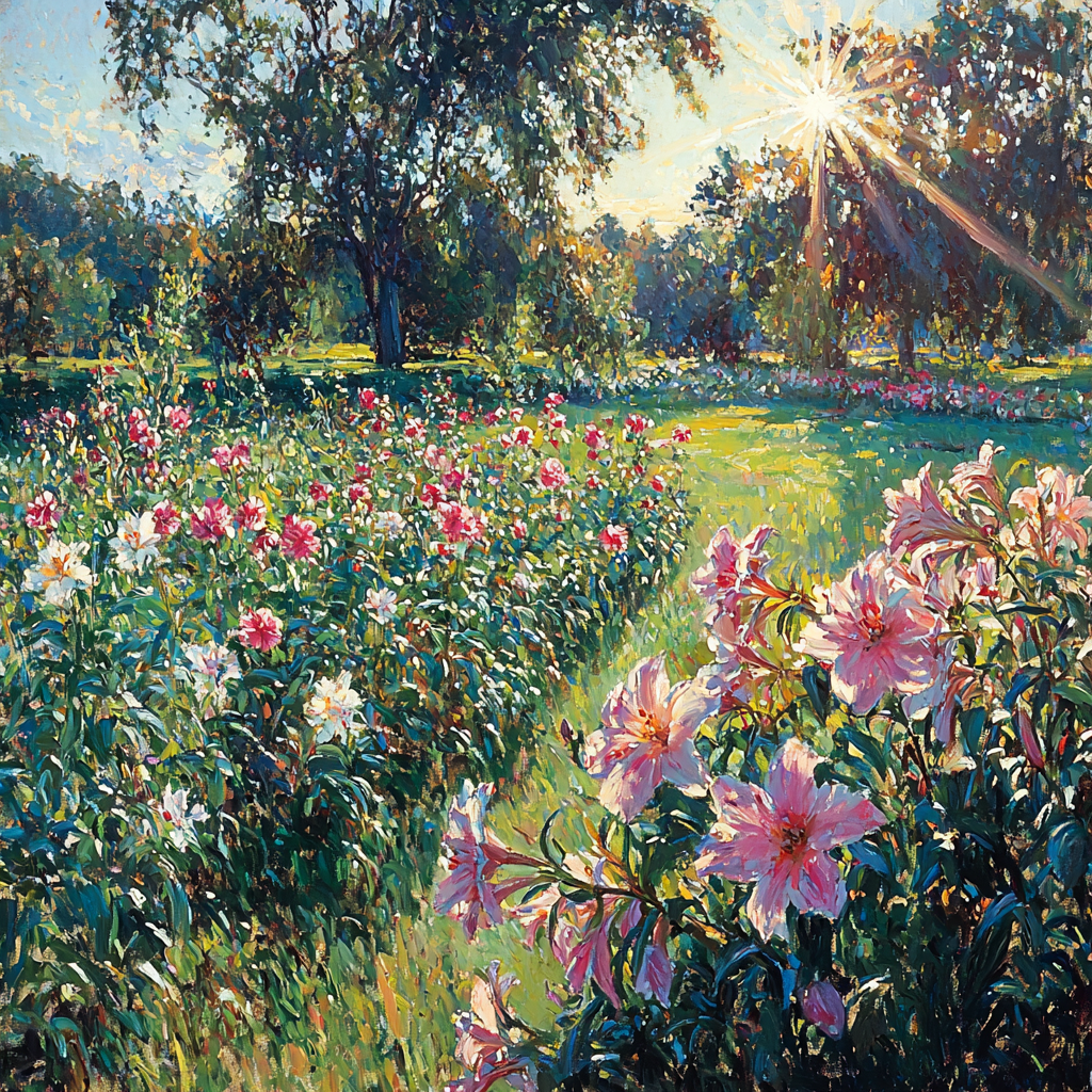 John Singer Sargent Inspired Ethereal Sunlit Meadow Painting Number Kit