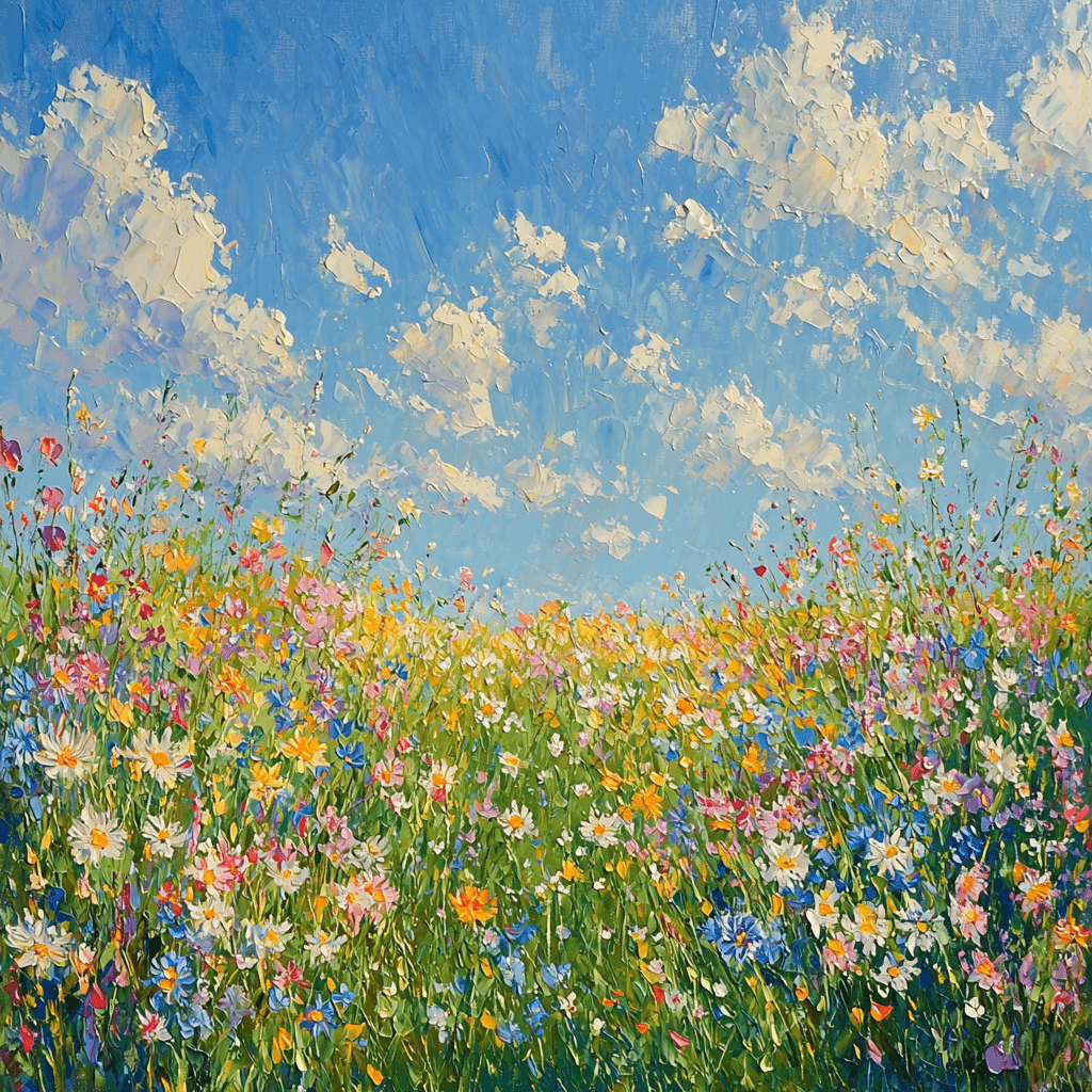 Claude Monet Inspired Summer Meadows Numbered Painting Kits