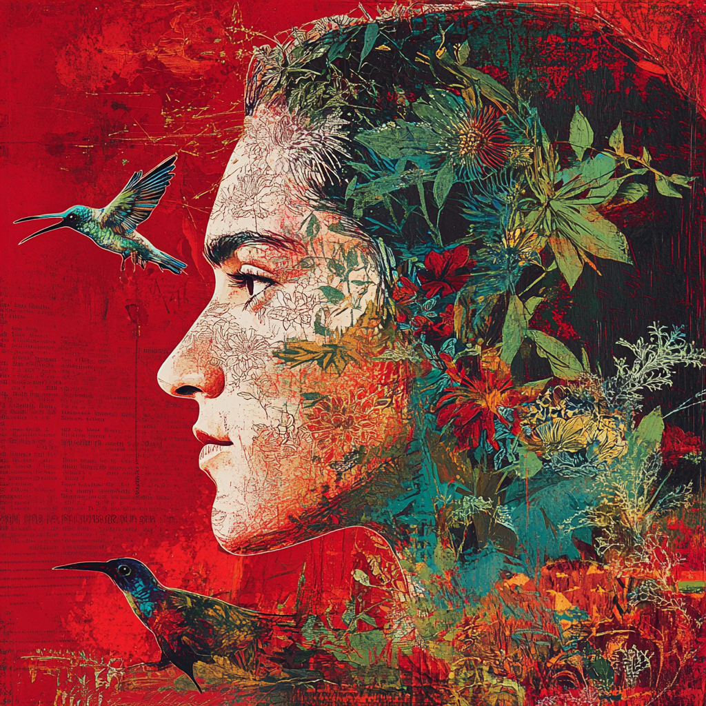 Frida Kahlo Inspired Self Portrait With Animal Spirits Paint by numbers art