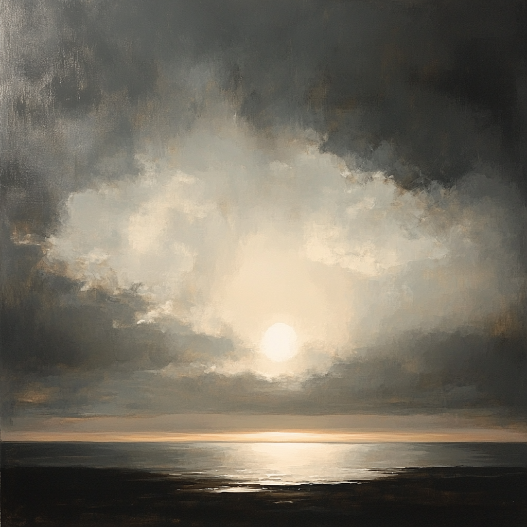 Rembrandt Inspired Dramatic Sky With Luminous Horizon painting number kit
