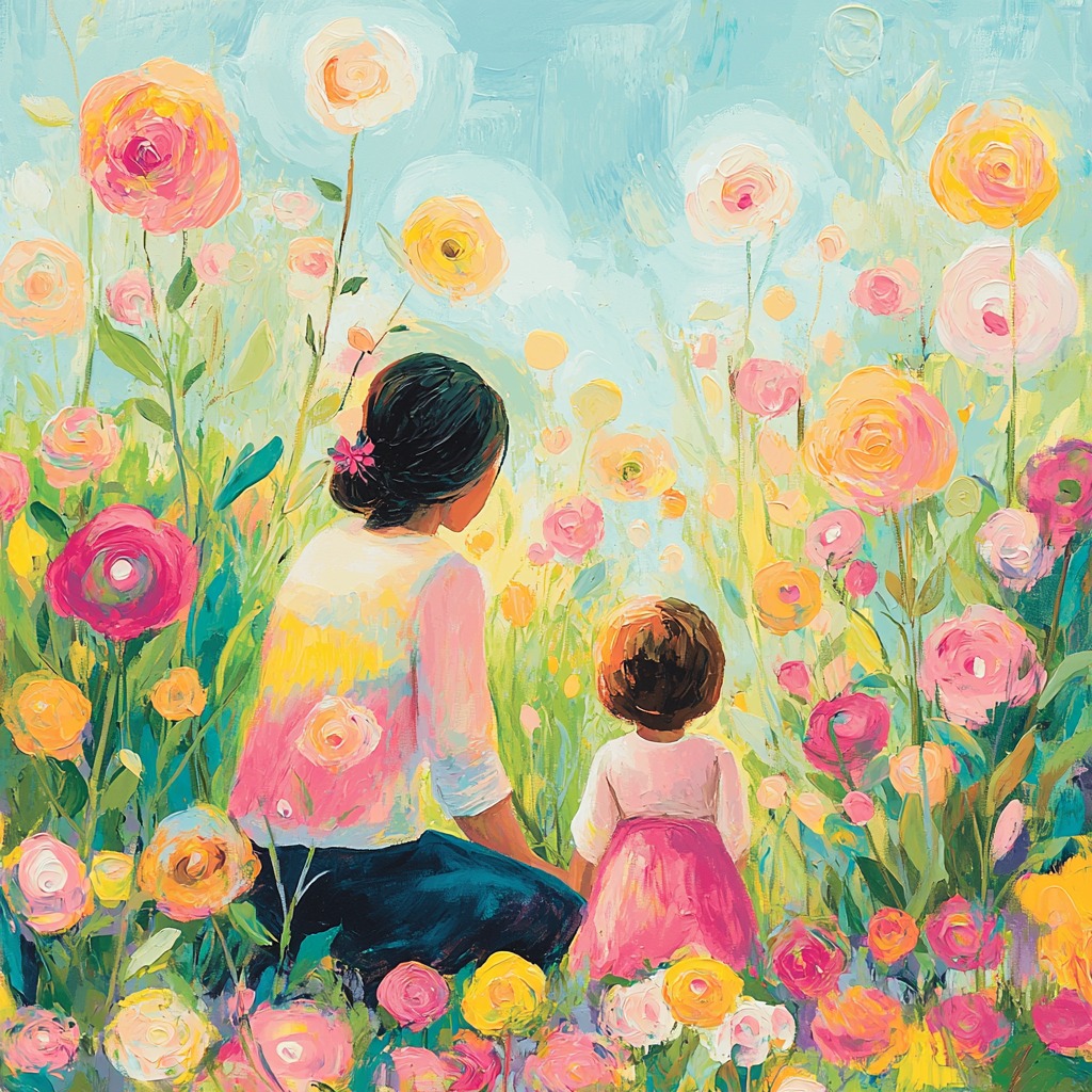 A Mother's Gentle Garden Numbered Painting Kits