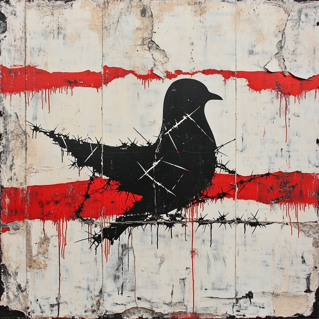 Banksy Inspired Anti War paint by number