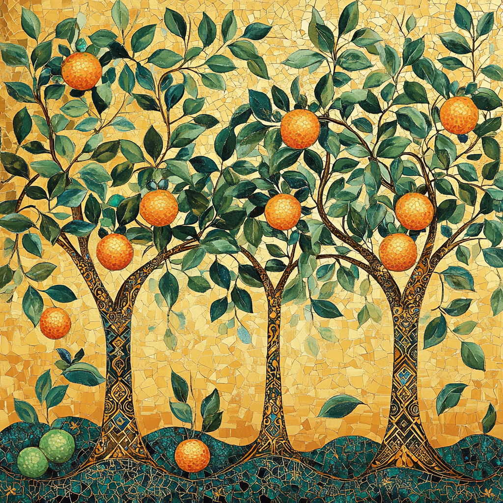 Gustav Klimt Inspired Orchard Afternoon Paint by numbers kits