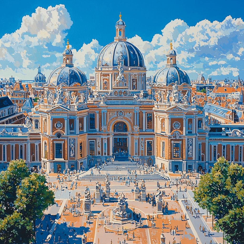 The Royal Palace Of Amsterdam Paint By Numbers Kits