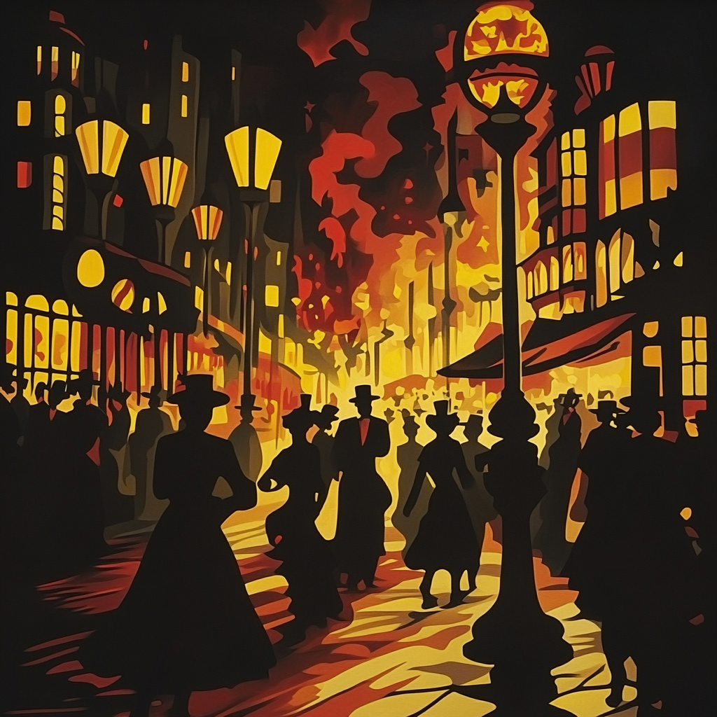 Henri De Toulouse-Lautrec Inspired Street Carnival DIY paint by numbers