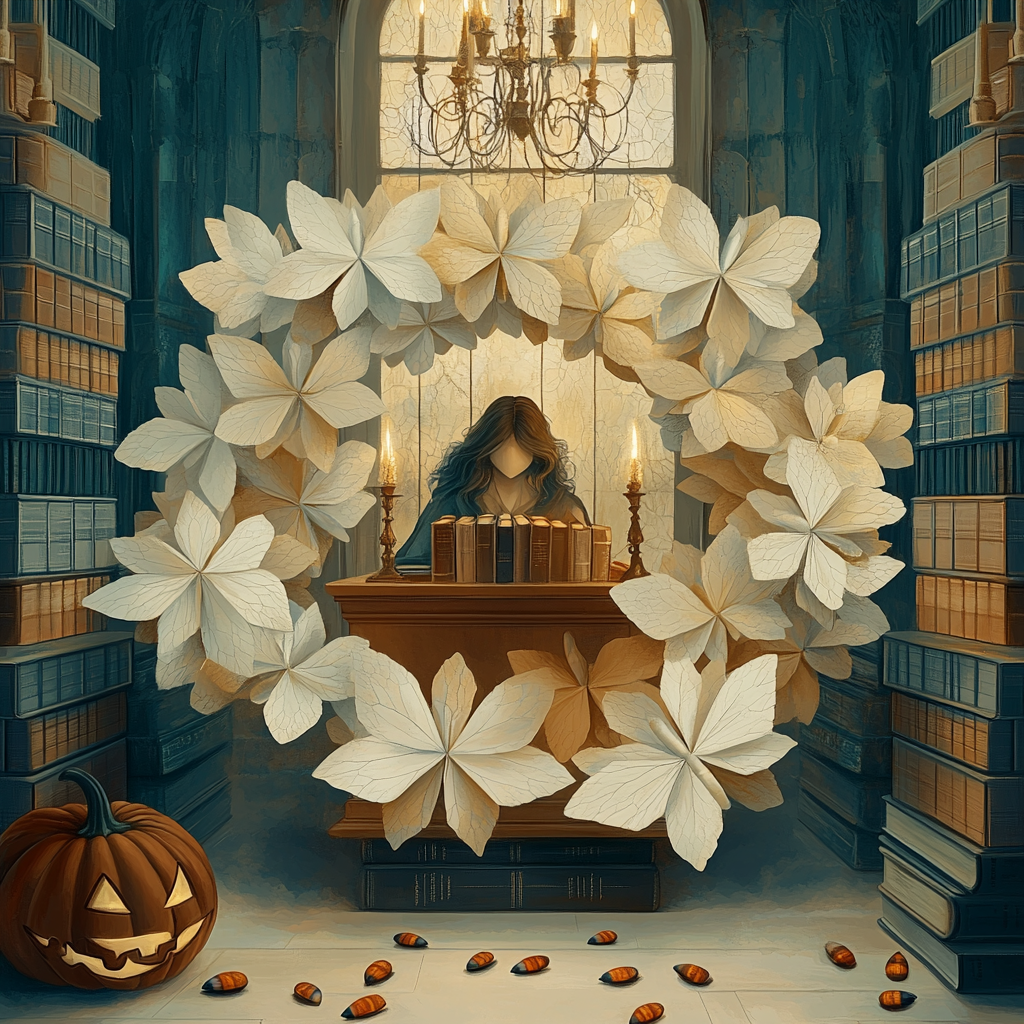 Paper Moth Coven Library paint by numbers