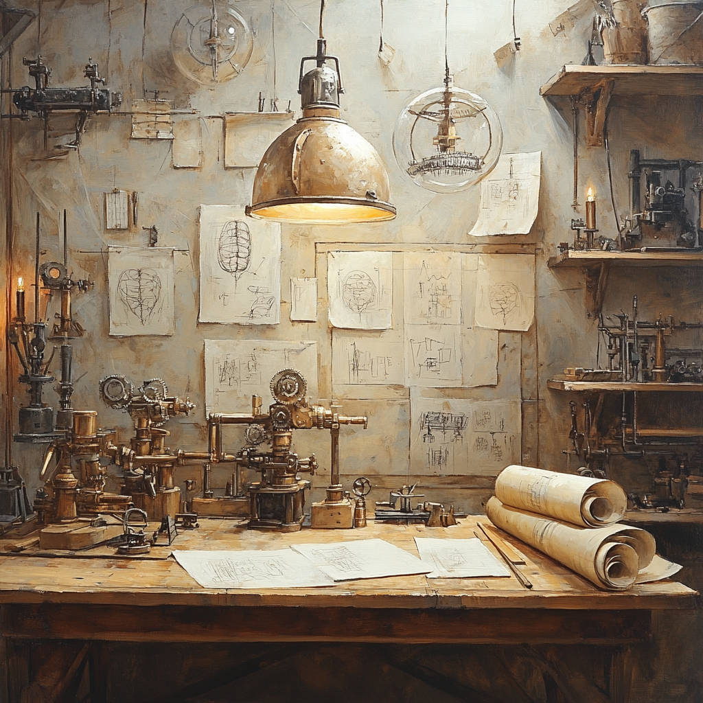 Da Vinci Inspired Inventors Workshop Paint by numbers art