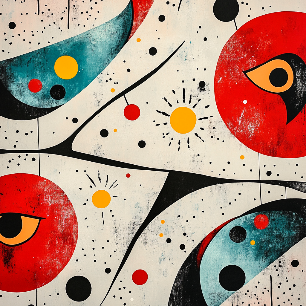 Joan Miró Inspired Lunar Playground painting number kit