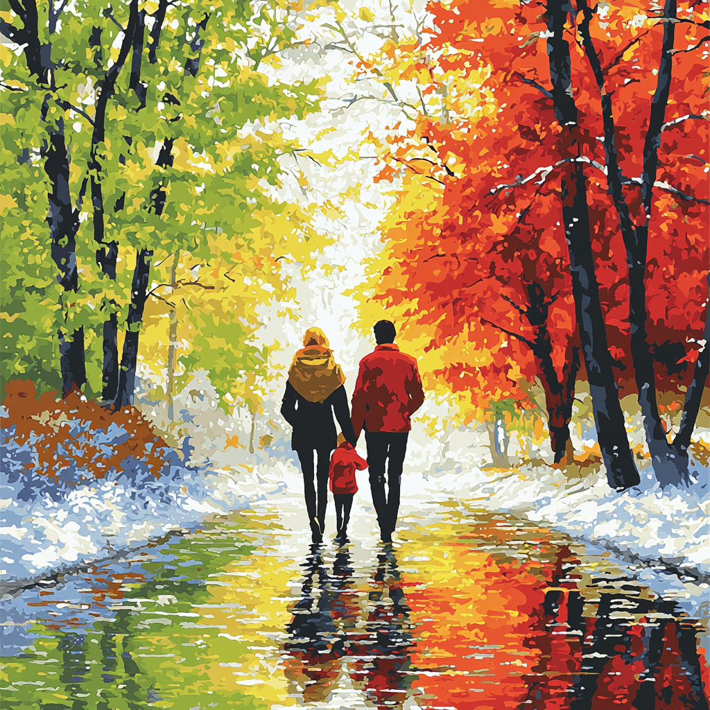 A Stroll Through The Seasons Paint By Numbers Art