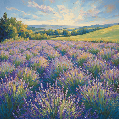 Claude Monet Inspired Fields Of Lavender DIY Paint By Numbers