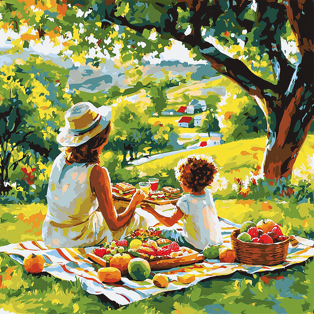 Family Picnic Paint By Numbers Kits