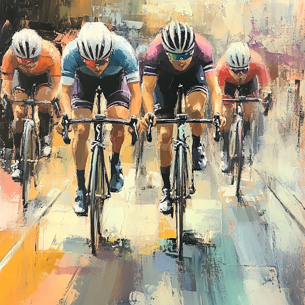 Edgar Degas Inspired Cyclist Race DIY paint by numbers