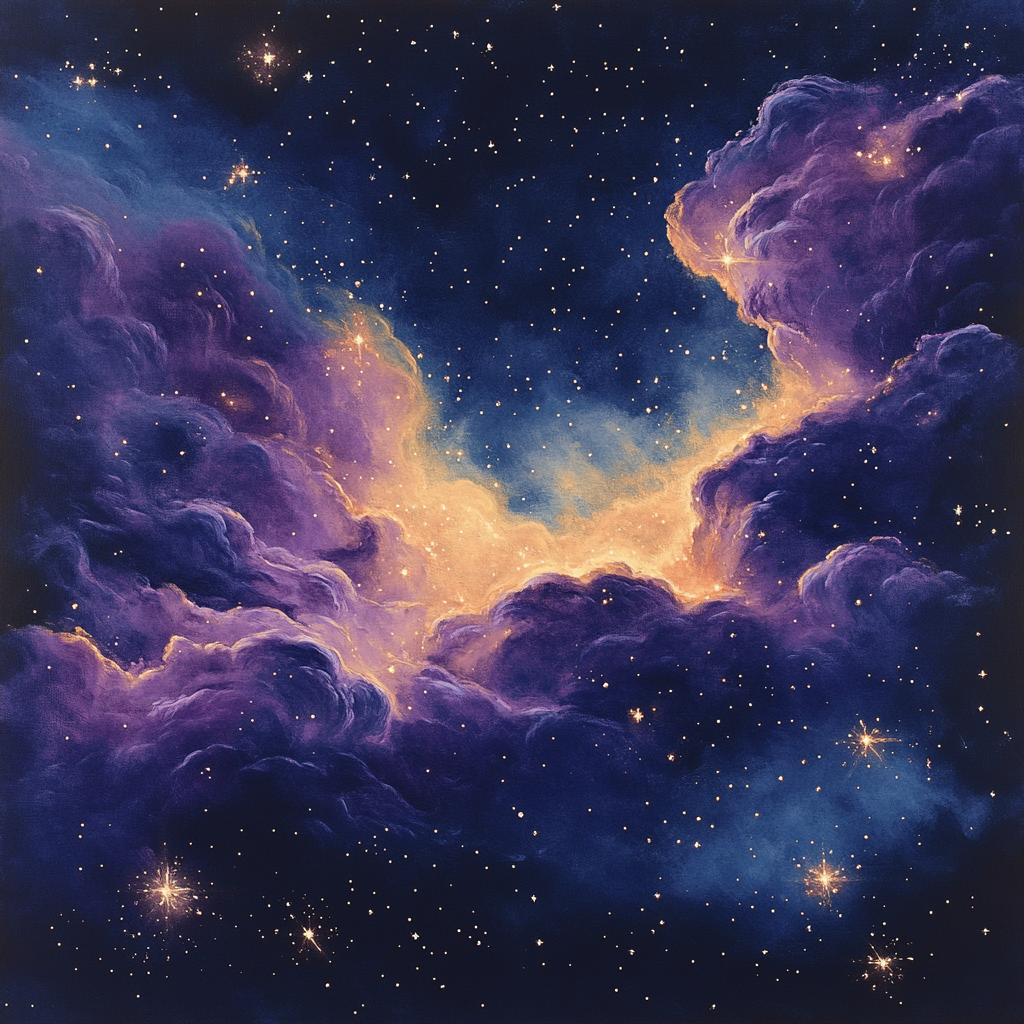 Edgar Degas Inspired Cosmic Nebula Whispers Painting by numbers kit