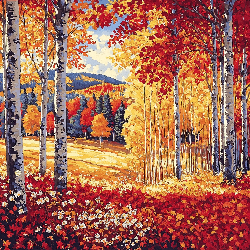 Gustav Klimt Inspired Autumn Escape Painting Number Kit