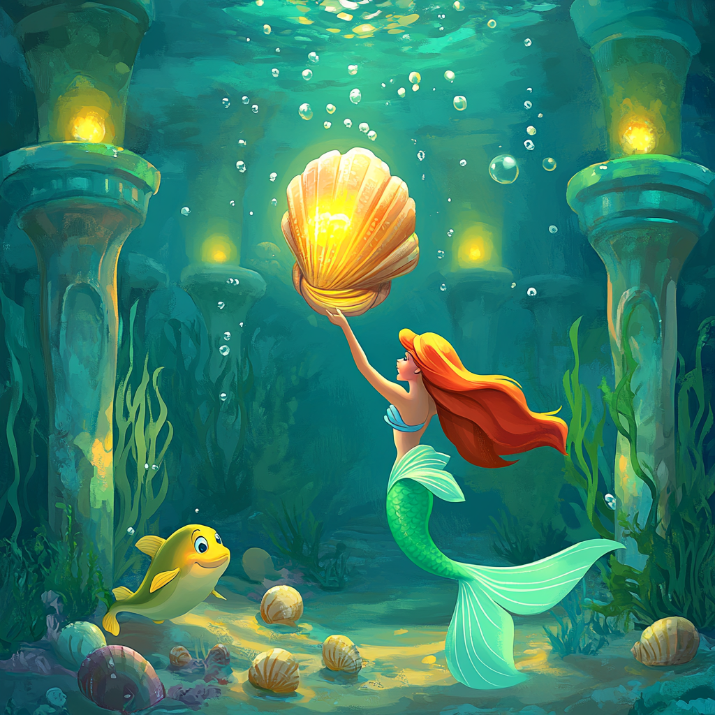 Ariel Treasure Grotto paint by number