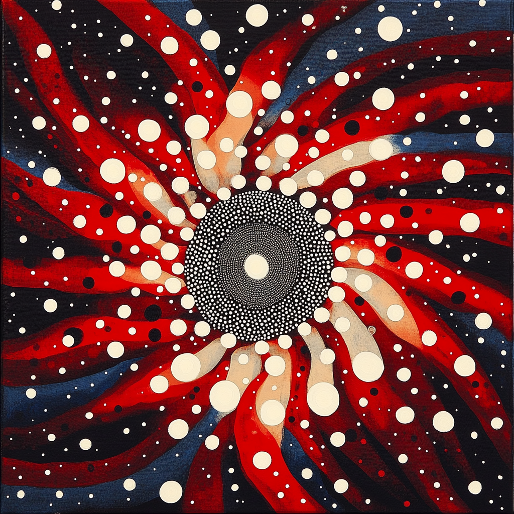 Yayoi Kusama Inspired Cosmic Infinity painting number kit