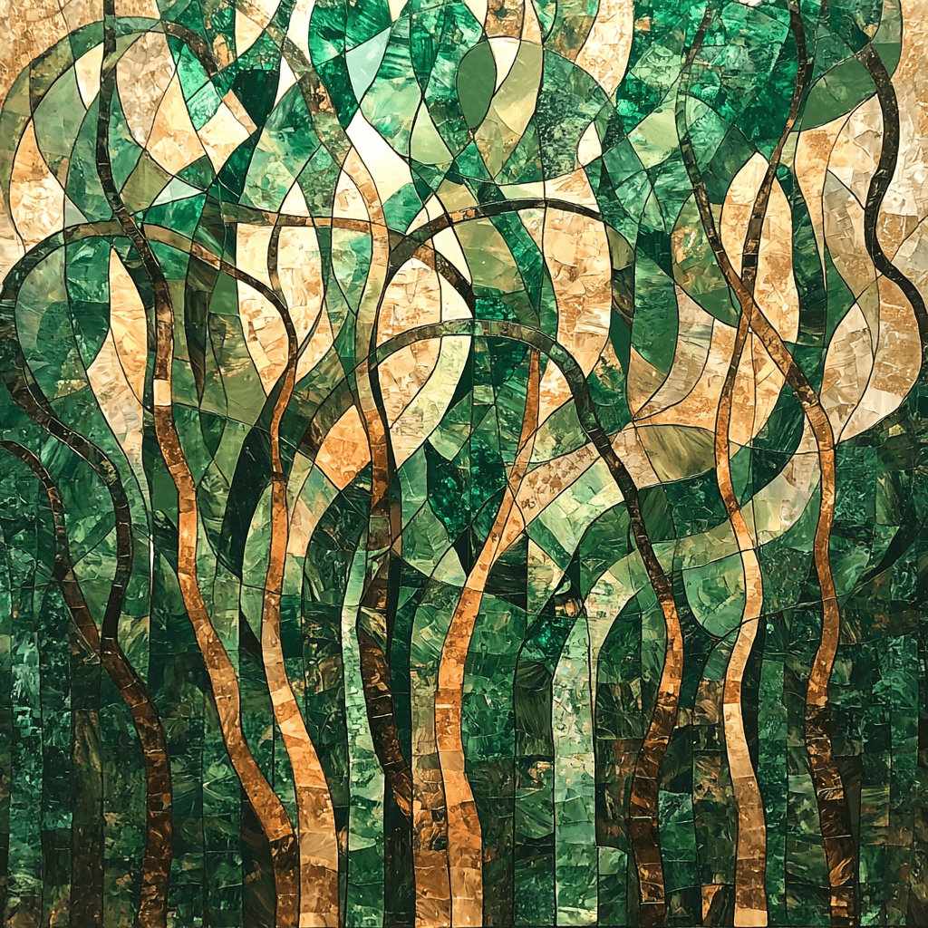 Gustav Klimt Inspired Forest Serenade Paint By Color