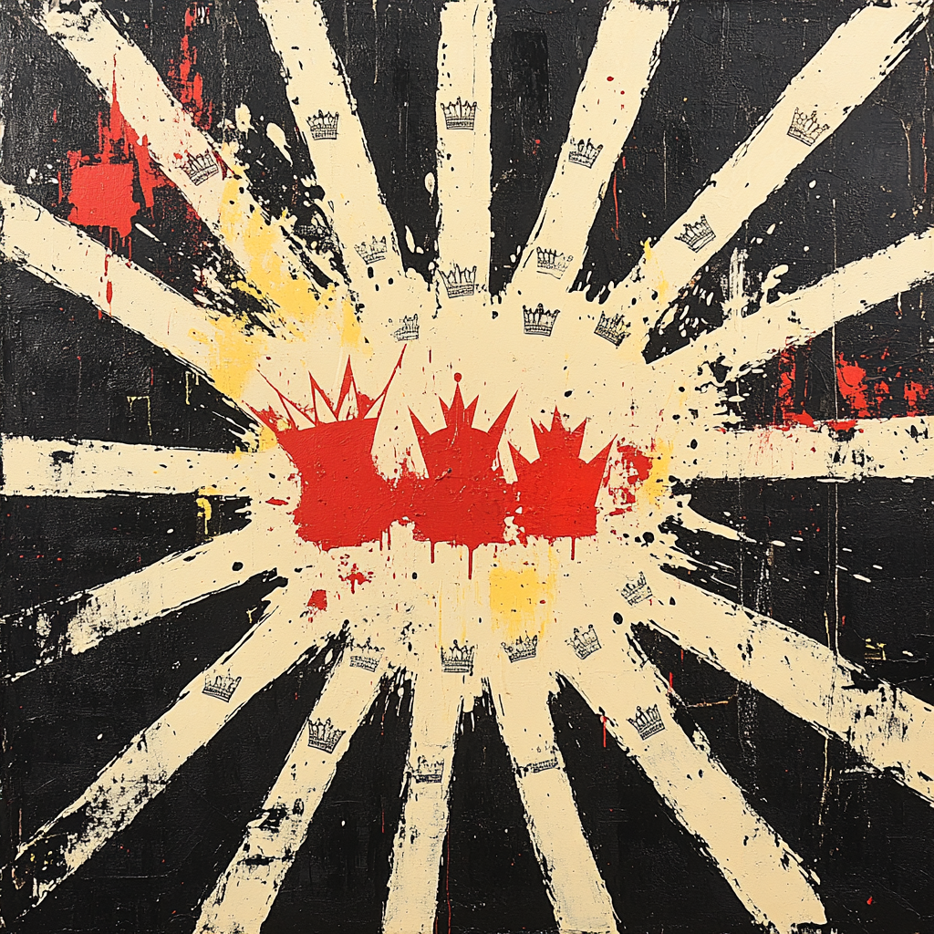 Jean-Michel Basquiat Inspired Fractured Anthem paint by number