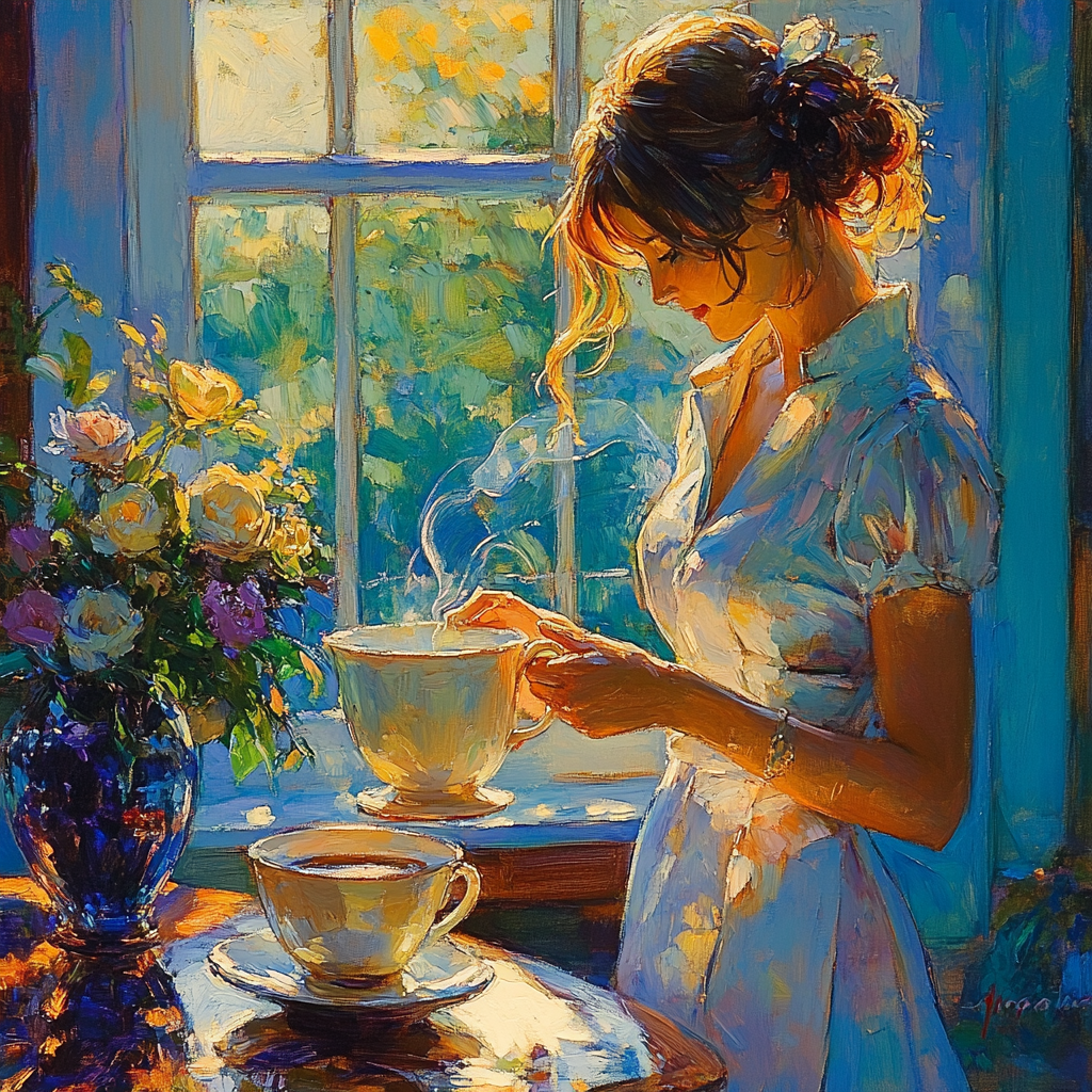 Vermeer Inspired Morning Coffee Painting by numbers kit