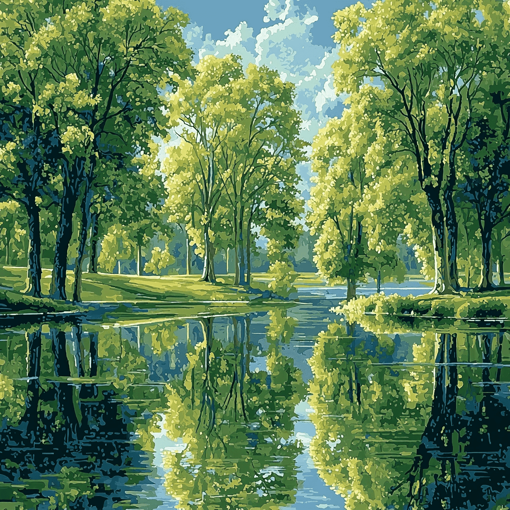 John Constable Inspired Summer Reflections Paint By Numbers Kits