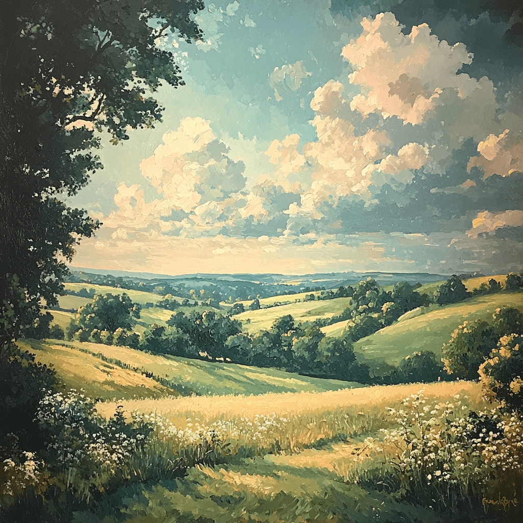 Thomas Gainsborough Inspired Idyllic Countryside Serenade Numbered Painting Kits