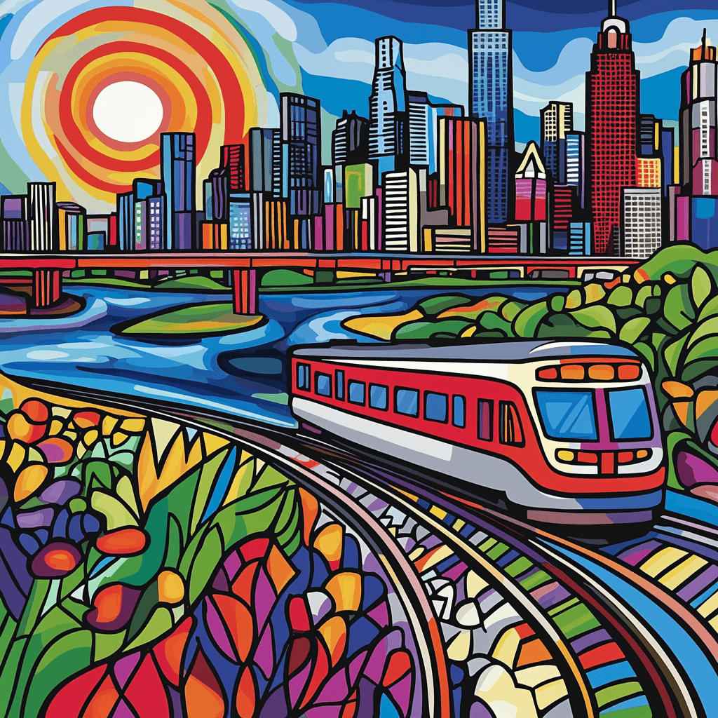 Roy Lichtenstein Inspired Urban Utopia Paint By Numbers Art