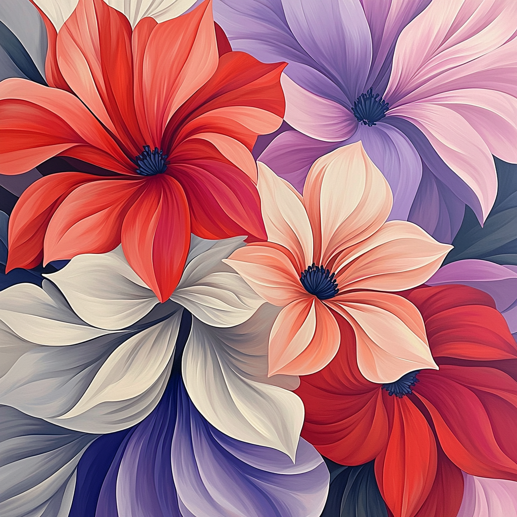 O'Keeffe Inspired Bold Floral Symphony Paint By Number