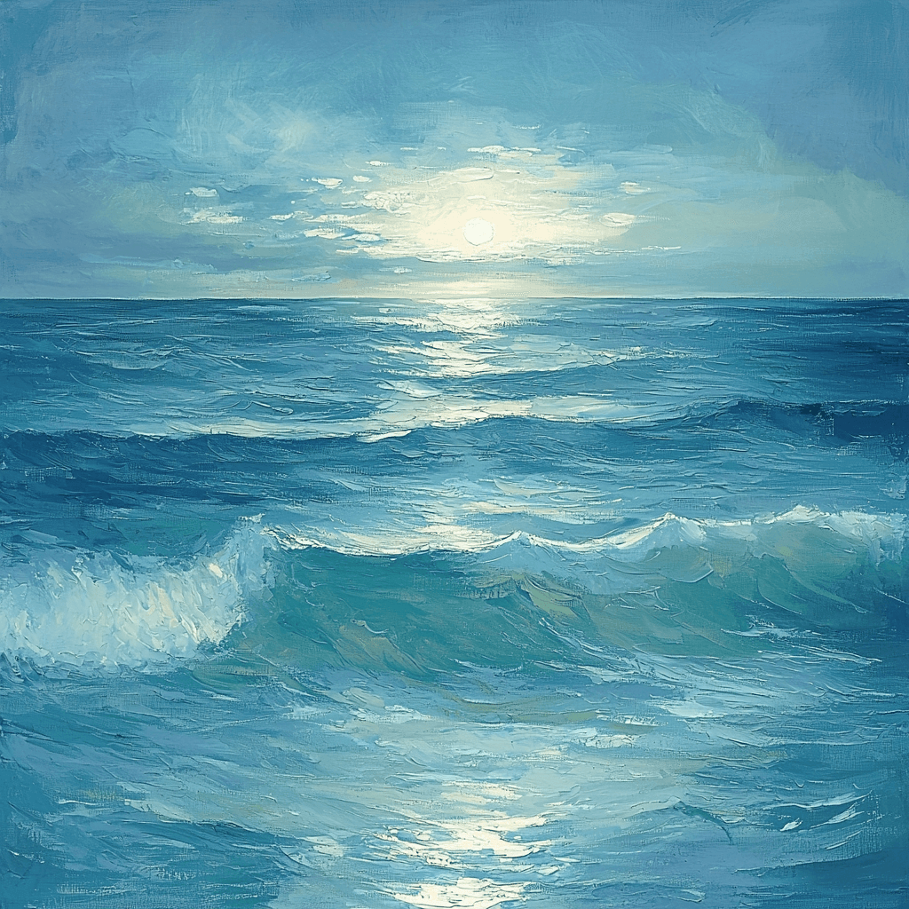 Katsushika Hokusai Inspired Breezy Waves Paint By Color