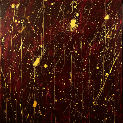 Jackson Pollock Inspired Golden Storm Of Entwined Energies Painting by numbers kit