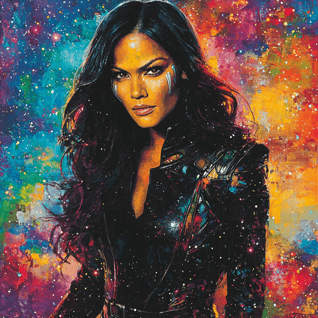 Zoe Saldana: The Fierce Guardian Of The Galaxy Paint By Color