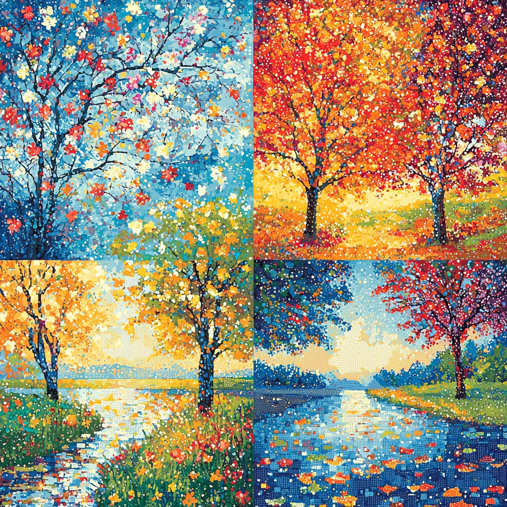 Georges Seurat Inspired Spirit Of The Seasons Paint By Number