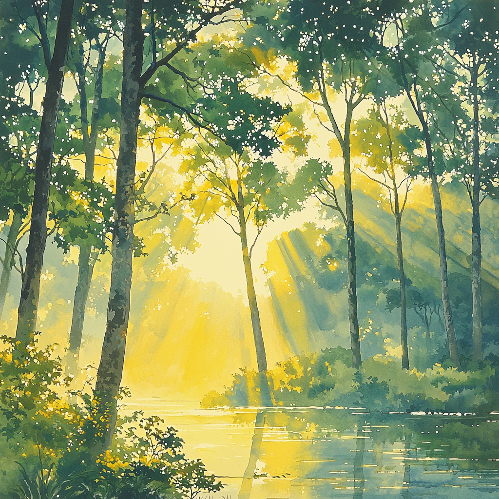 Nandalal Bose Inspired Cascades Of Light DIY Paint By Numbers