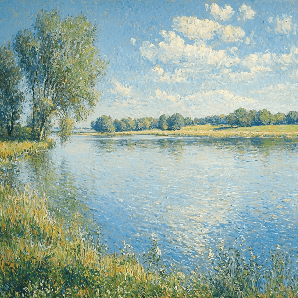 Alfred Sisley Inspired Quiet Lake Reflections Numbered Painting Kits