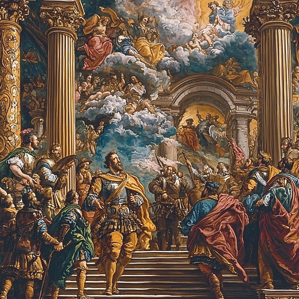 Peter Paul Rubens Inspired Historical Journey Through Time Number Painting