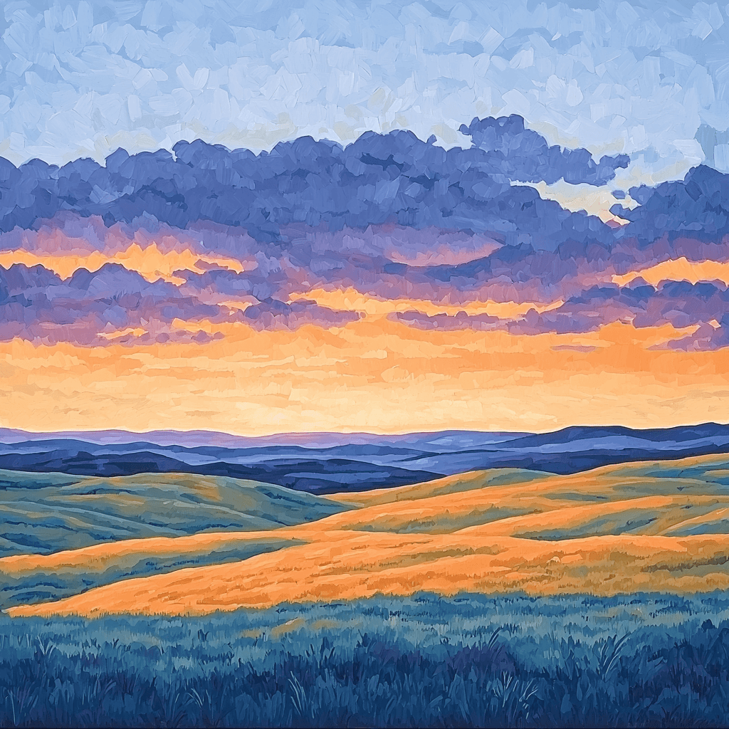 Thomas Hart Benton Inspired Twilight On The Plains Paint By Color