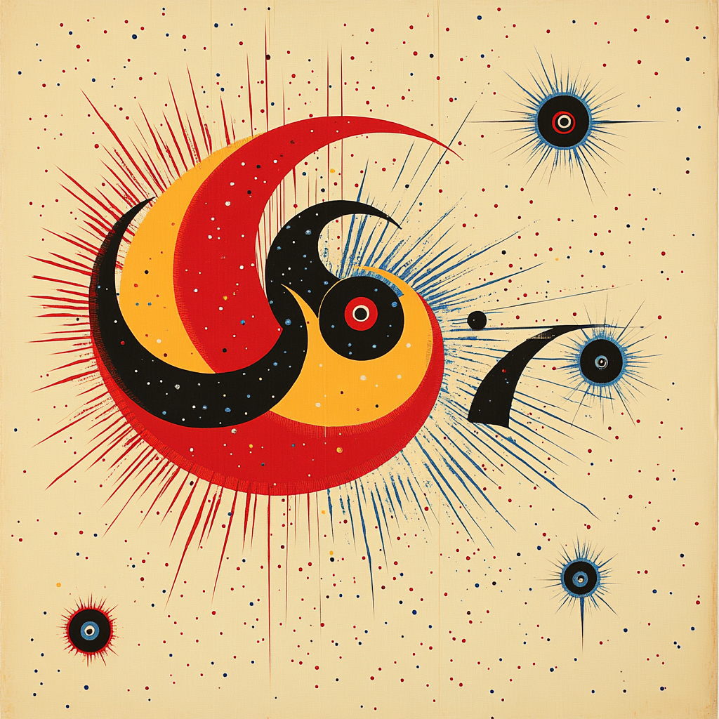Joan Miró Inspired Stellar Nursery Dance Painting by numbers kit