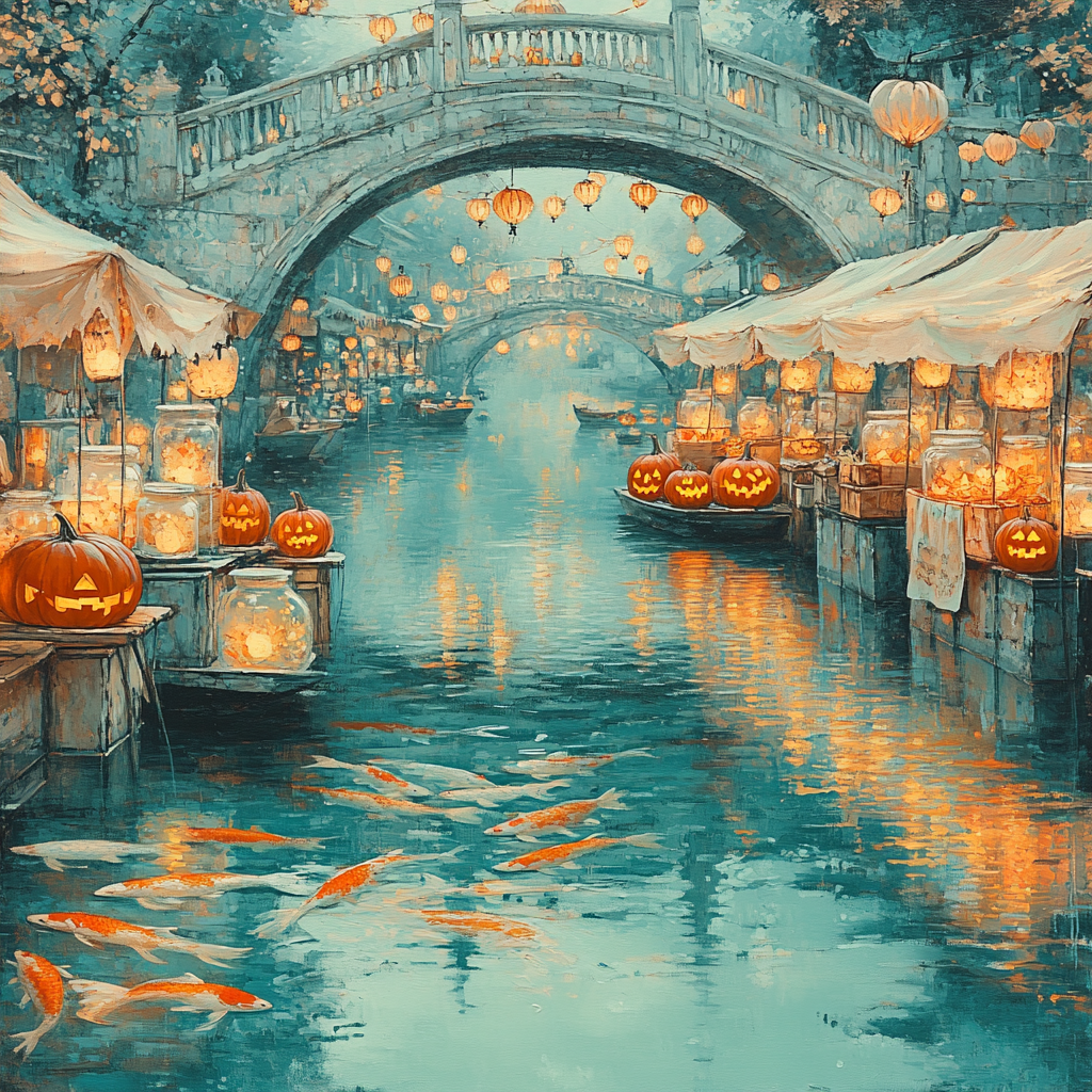 Ghost Market Of Candlefish Alley paint by color