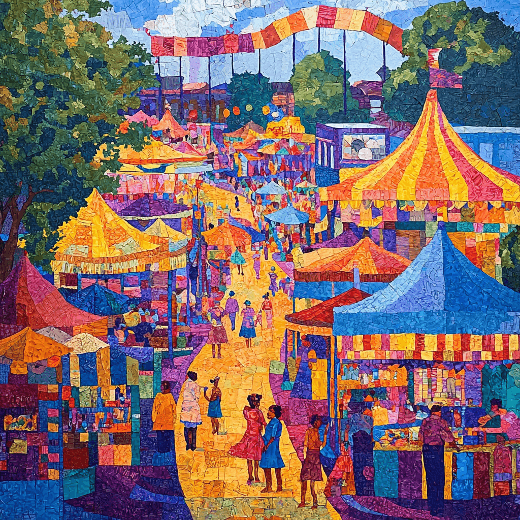 Romare Bearden Inspired Vibrant Carnaval Delights Numbered Painting Kits