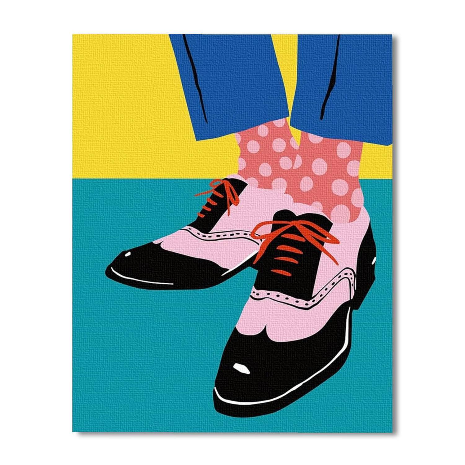 2 Piece Footwear Paint By Numbers Kit - Artistry Rack