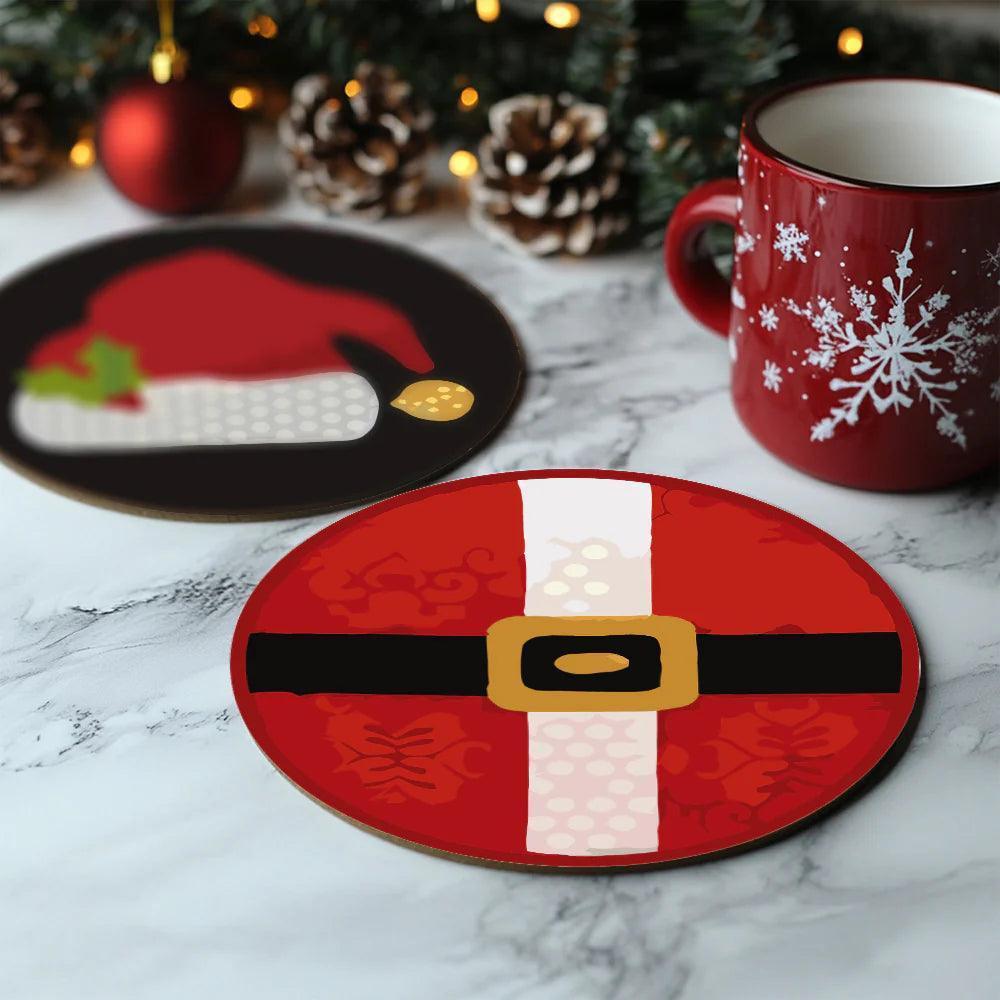 Custom Santa Paint By Numbers Coaster Set