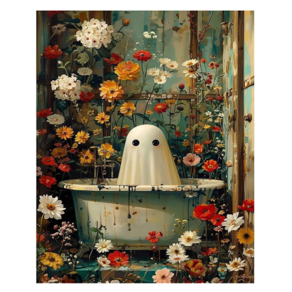 Halloween Night Manor Paint by Numbers