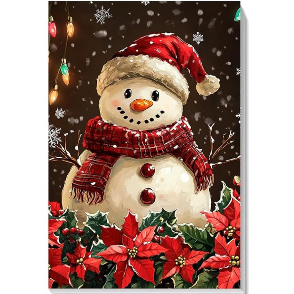 Pack Of 4 Framed Christmas Paint By Numbers Kit With Easel