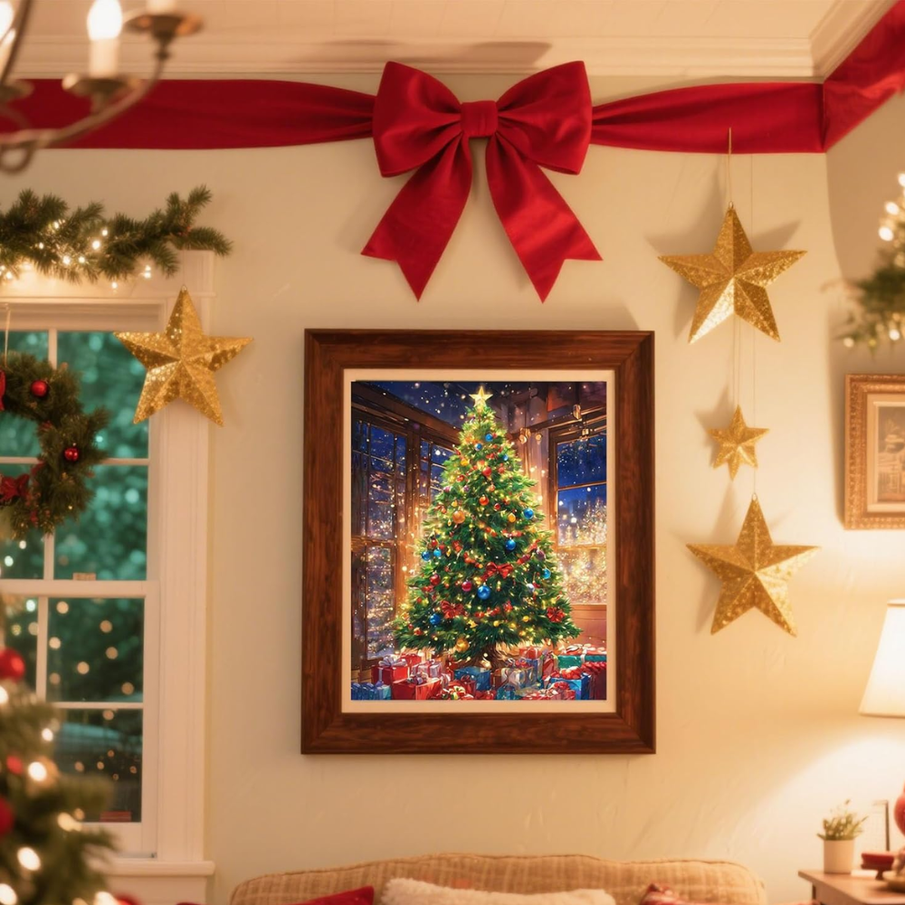 Christmas Paint by Numbers DIY Canvas Kit for Home Decor