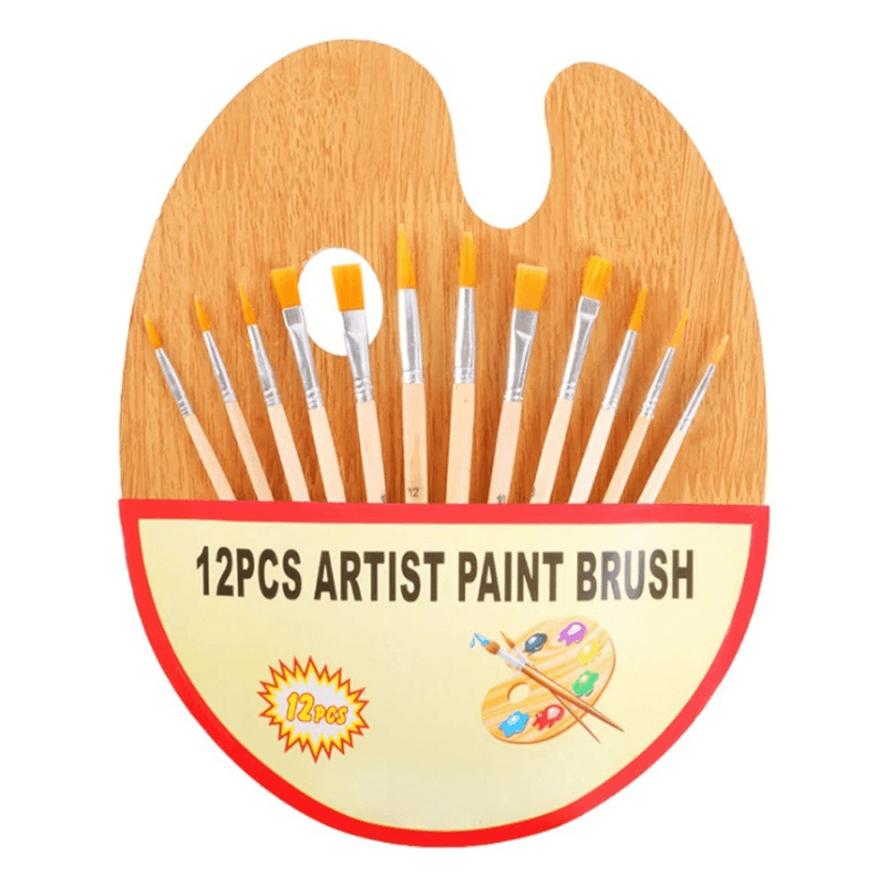 12 Piece Paint By Numbers Acrylic Brush Set - Artistry Rack